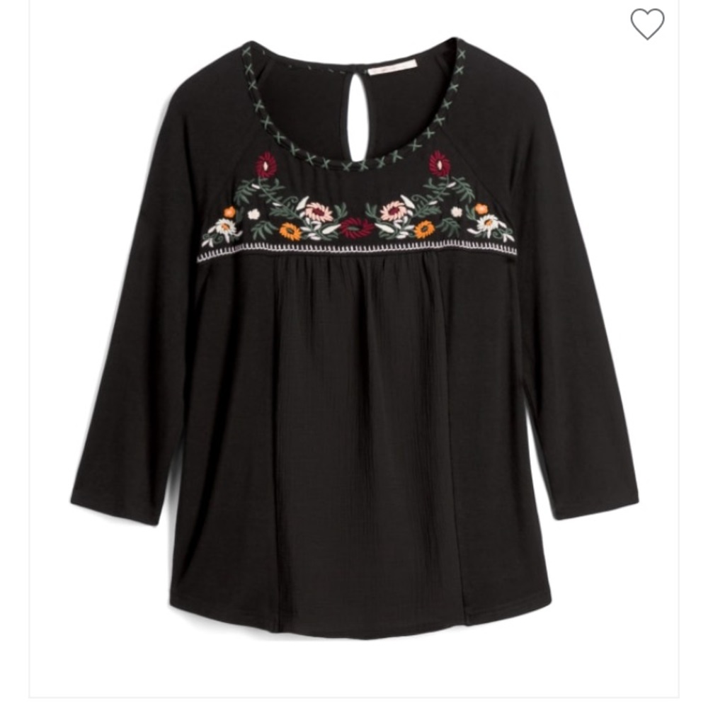 Skies Are Blue Embroidered Top, Stitch Fix